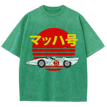 Mach 5 Retro  Vintage Distressed T-shirt