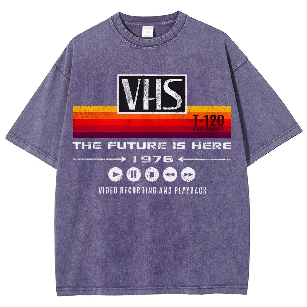 VHS- The Future Is Here Vintage Distressed T-shirt
