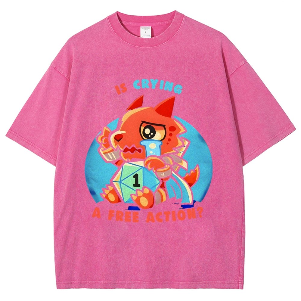 Dragon crying is a free action Vintage Distressed T-shirt