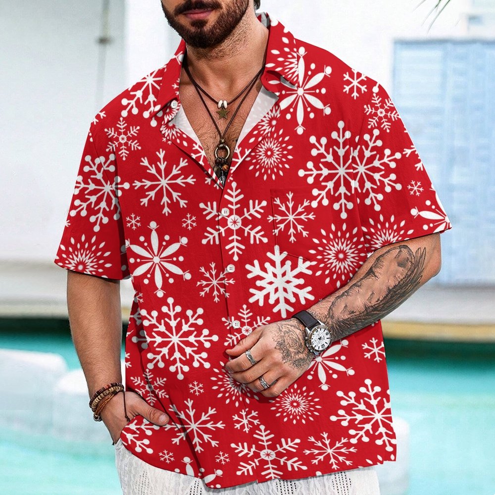 Christmas Snowflakes Pattern Geeky Shirt