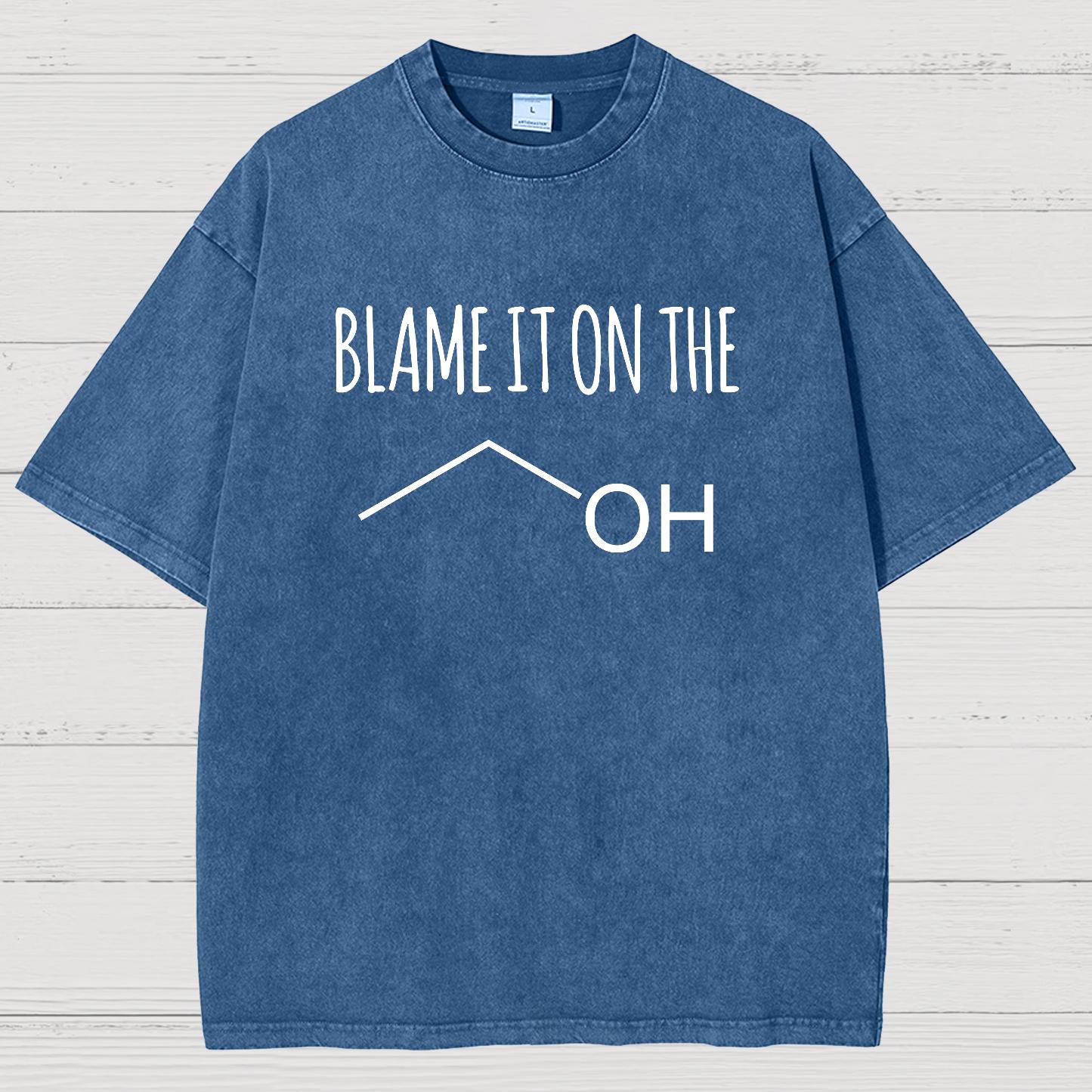 Blame It On The Alcohol Vintage Distressed T-shirt