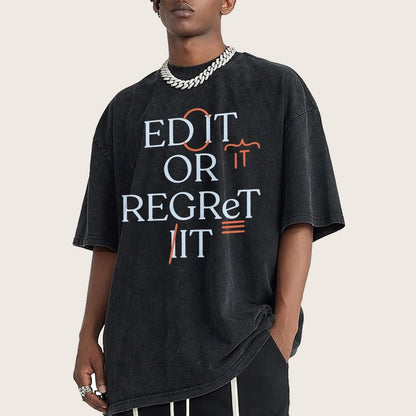 Edit Or Regret It Vintage Distressed T-shirt