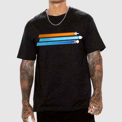 Space Racing Stripes Geek T-Shirt