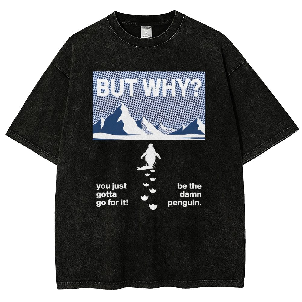 BUT WHY Vintage Distressed T-shirt