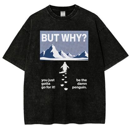 BUT WHY Vintage Distressed T-shirt