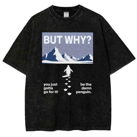 BUT WHY Vintage Distressed T-shirt