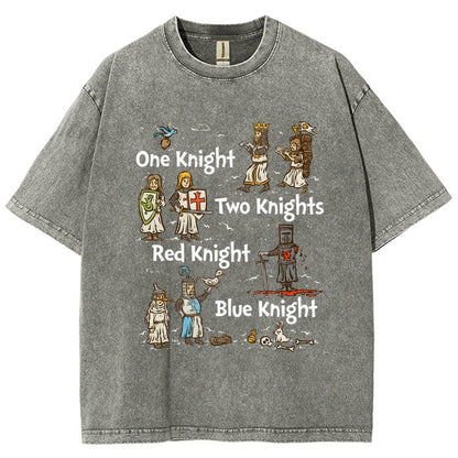 Red Knight Blue Knight Vintage Distressed T-shirt