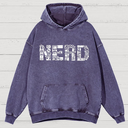 Nerd Vintage Distressed Hoodie