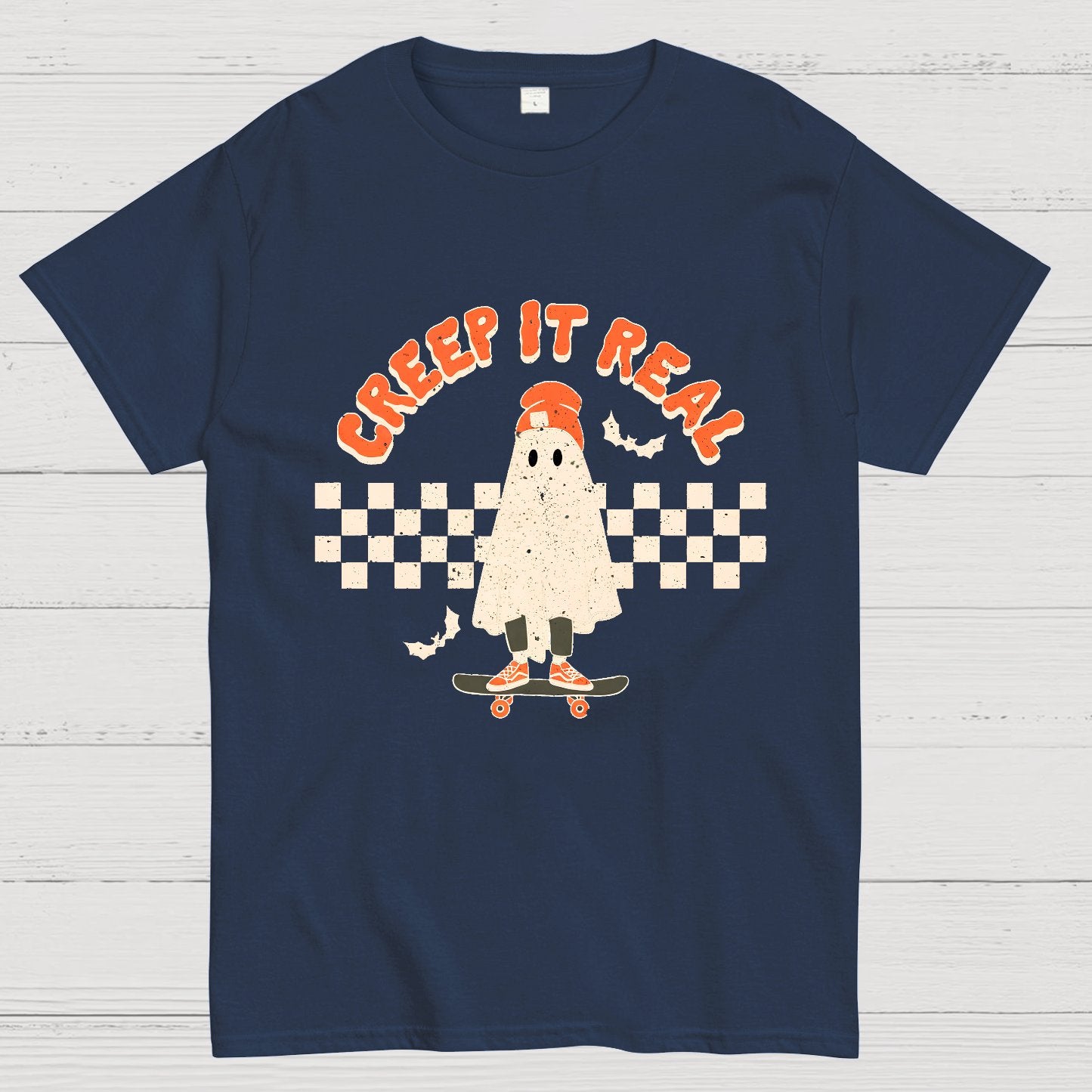 Creep it Real Vintage Ghost Halloween Geeky T-Shirt