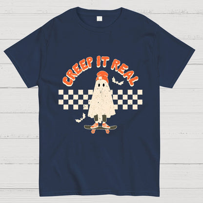 Creep it Real Vintage Ghost Halloween Geeky T-Shirt
