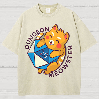 Dungeon Meow Vintage Distressed T-shirt
