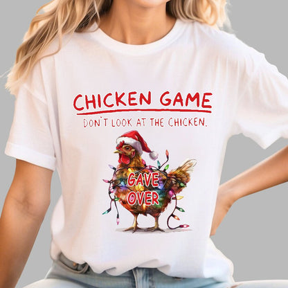 Funny Chicken Game Geek Christmas T-Shirt