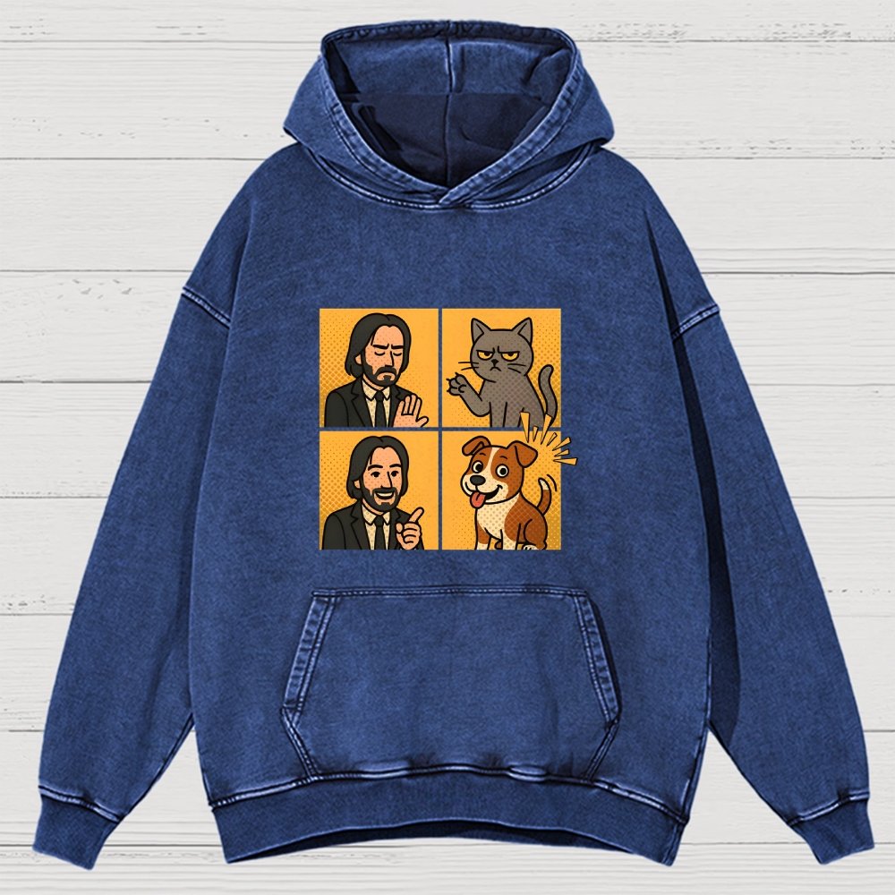 Dog Vintage Distressed Hoodie
