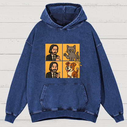 Dog Vintage Distressed Hoodie