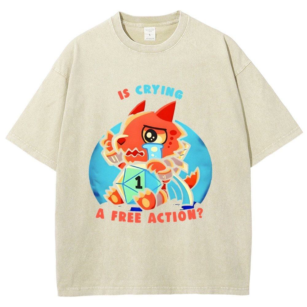 Dragon crying is a free action Vintage Distressed T-shirt