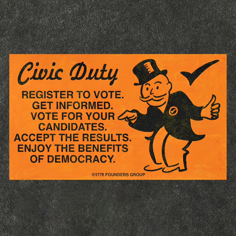 Civic Duty Card. Sarcasm Vintage Distressed T-shirt