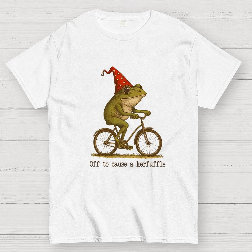 Off To Cause A Kerfuffle Frog Geek T-Shirt