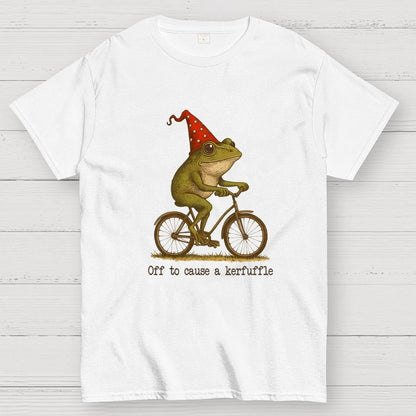 Off To Cause A Kerfuffle Frog Geek T-Shirt