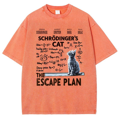 Schrödinger's Cat Escape Plan Vintage Distressed T-shirt