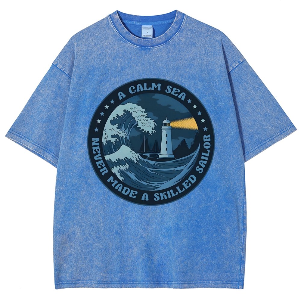 A Calm Sea Never Made A Skilled Sailor Vintage Distressed T-shirt