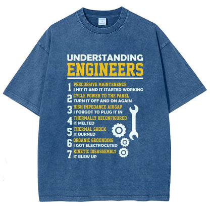 Understanding Engineers Sarcastic Vintage Distressed T-shirt