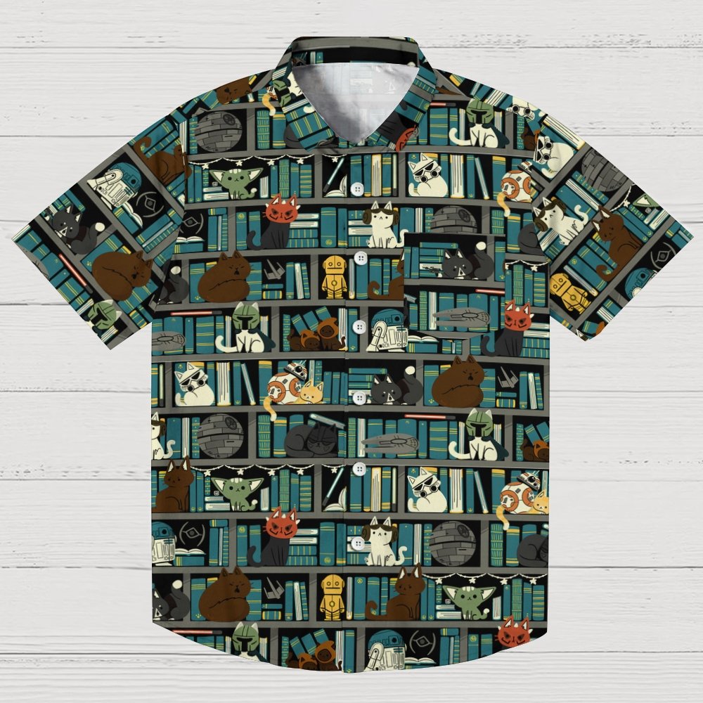 Cat Reading Wars Geeky Shirt
