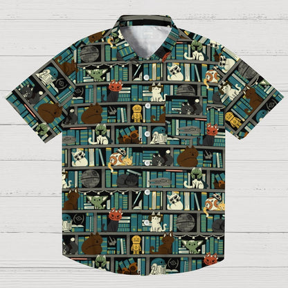 Cat Reading Wars Geeky Shirt