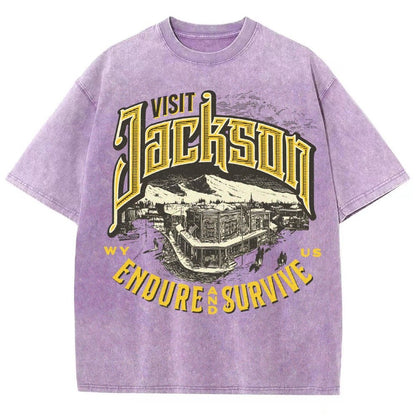 Visit Jackson Vintage Distressed T-shirt