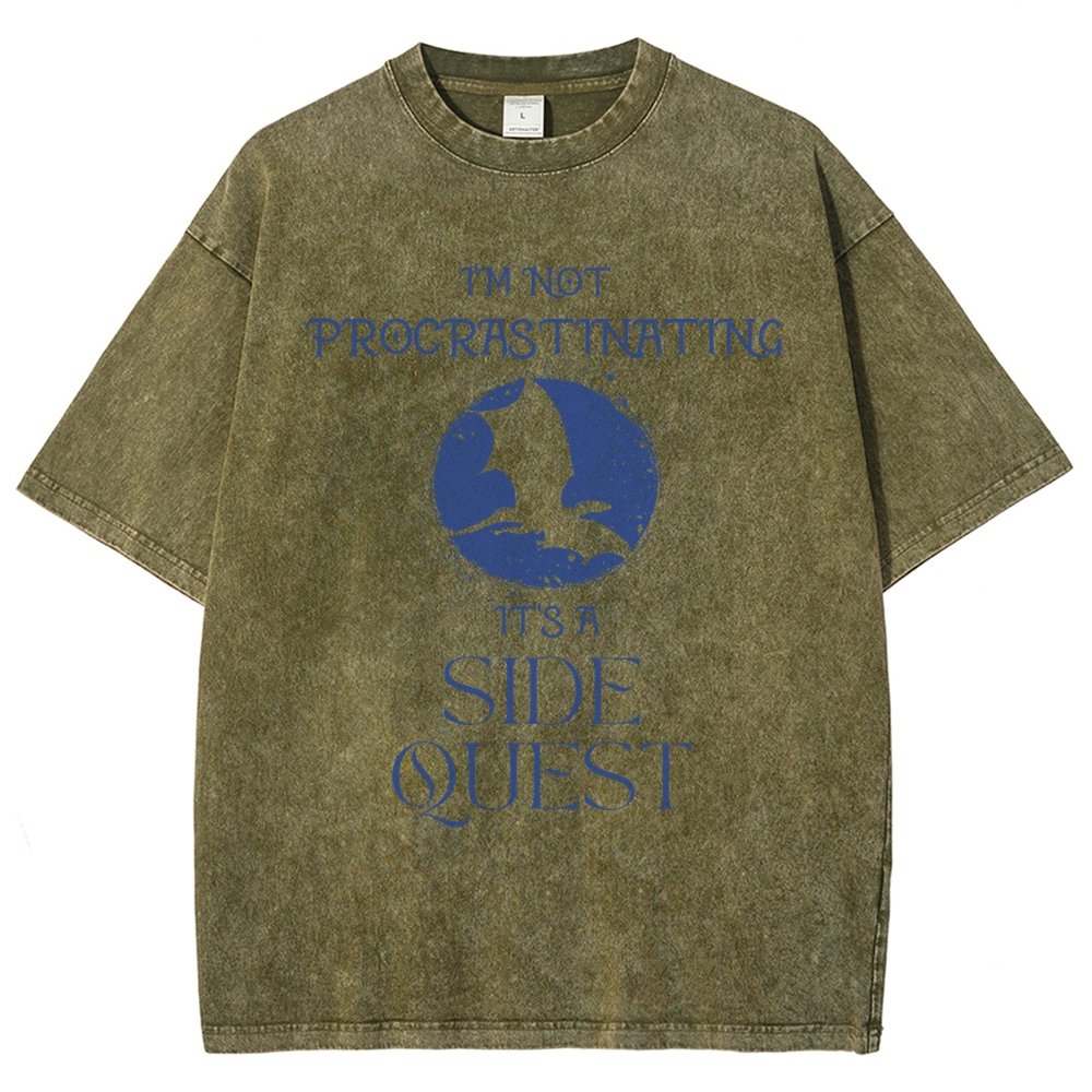 I'm Not Procrastinating It's A Side Quest Vintage Distressed T-shirt