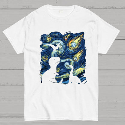Dinosaurs in the starrynight Geeky T-Shirt