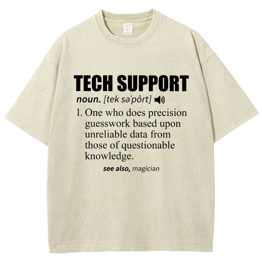 Tech Support Definition Vintage Distressed T-shirt