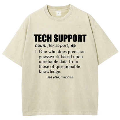 Tech Support Definition Vintage Distressed T-shirt