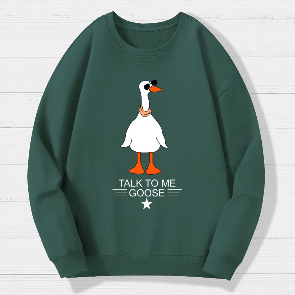 Talk To Me Geek Cotton Sweatshirt