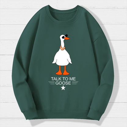 Talk To Me Geek Cotton Sweatshirt