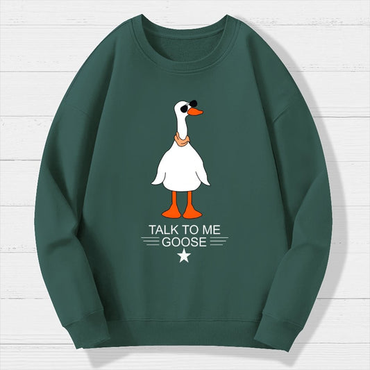 Talk To Me Geek Cotton Sweatshirt