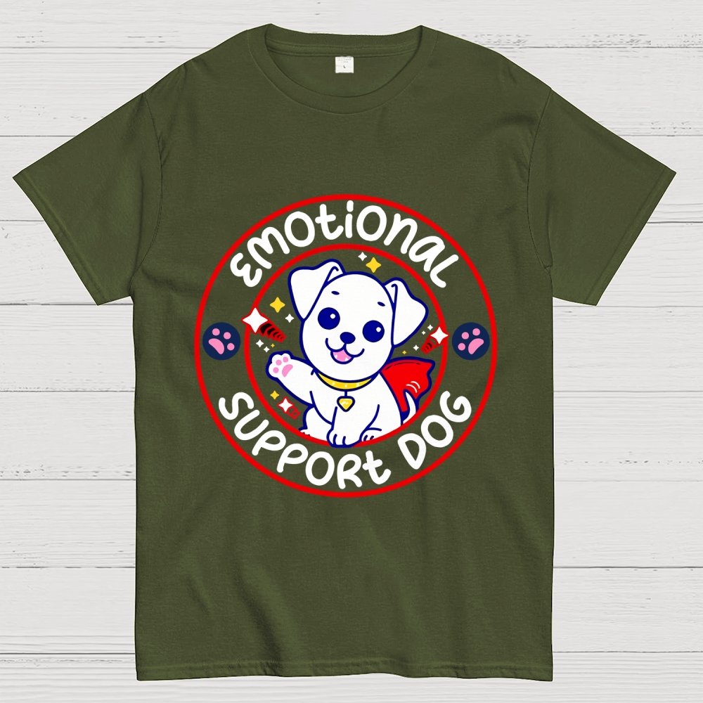 Emotional Support Dog Unisex Geek T-Shirt
