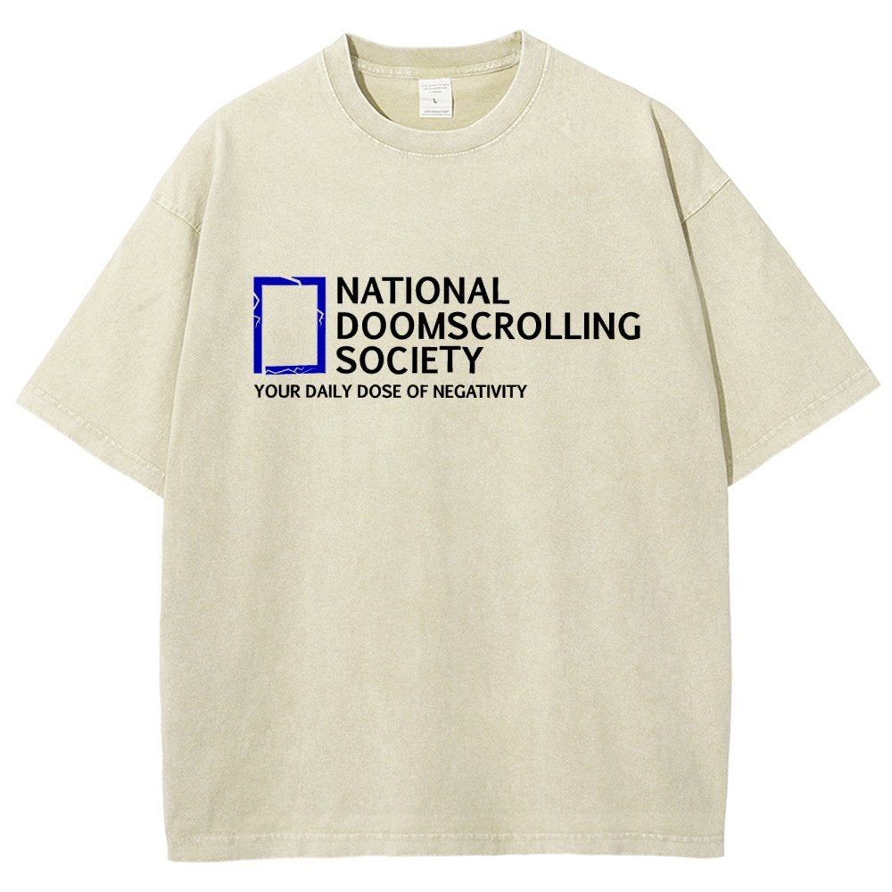 National Doomscrolling Society Vintage Distressed T-shirt