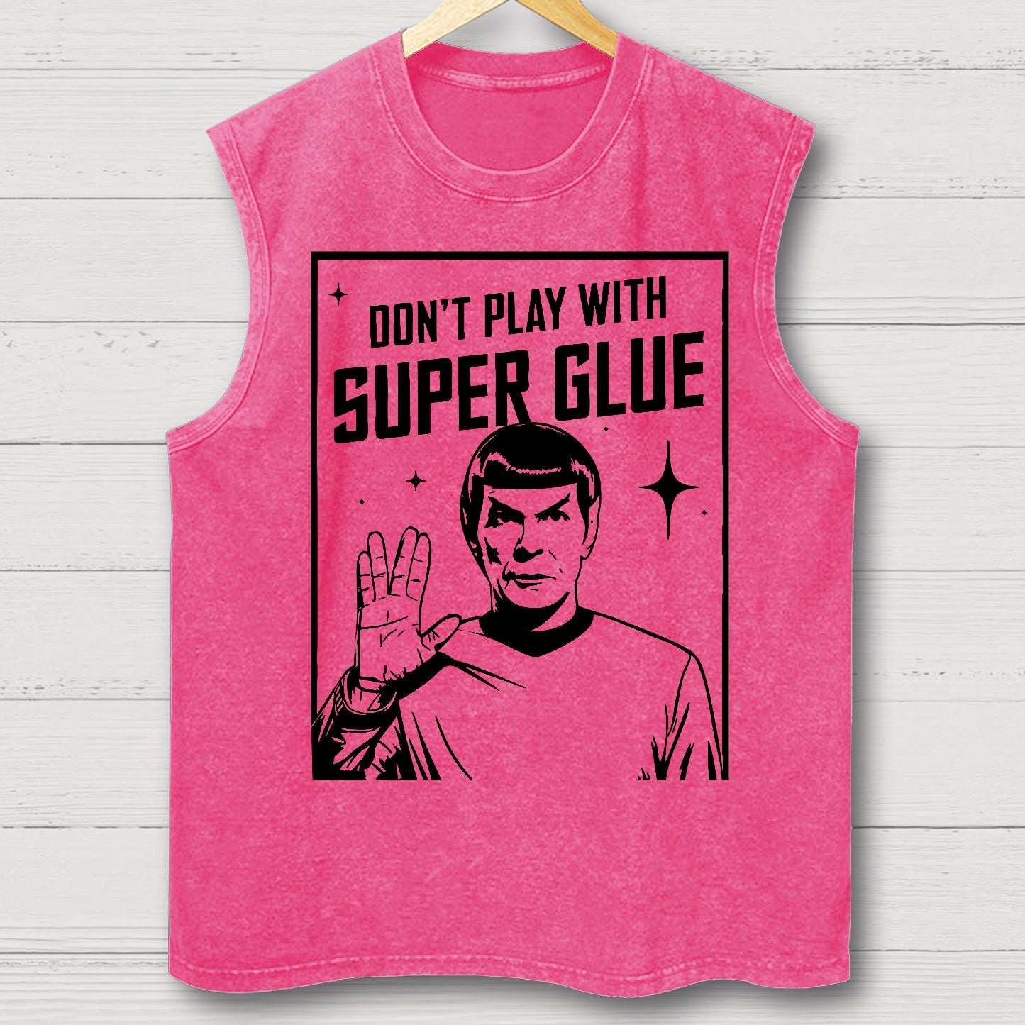 Don't Play With Superglue Vintage Distressed Washed Tank