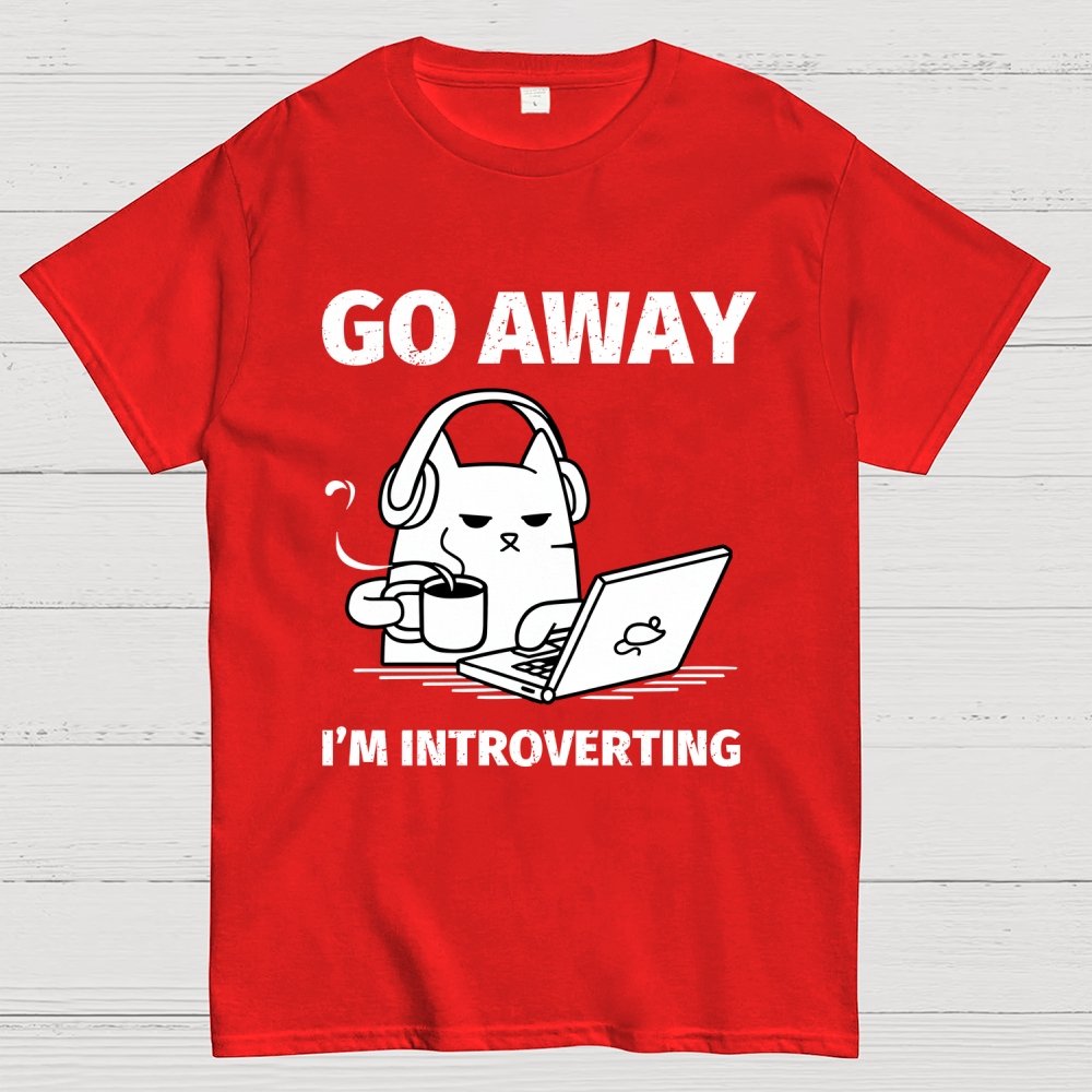 Go Away I'm Introverting Geek T-Shirt