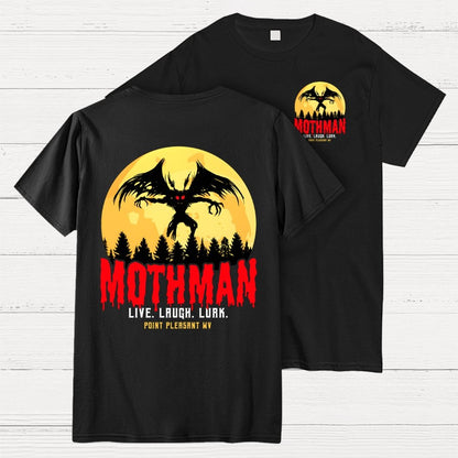 Mothman Cryptid Vintage Front And Back Printing Geek T-Shirt