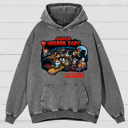 Super Horror Kart Vintage Distressed Hoodie