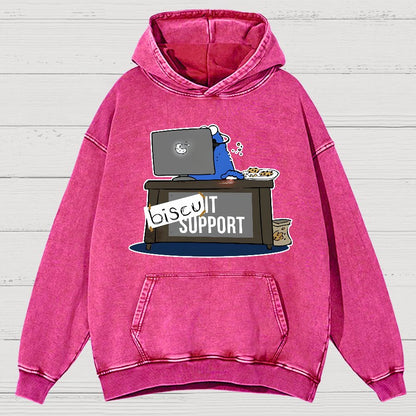 BiscuIT Support Vintage Distressed Hoodie