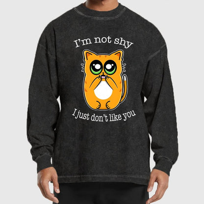 Not Shy Washed Long Sleeve Tee