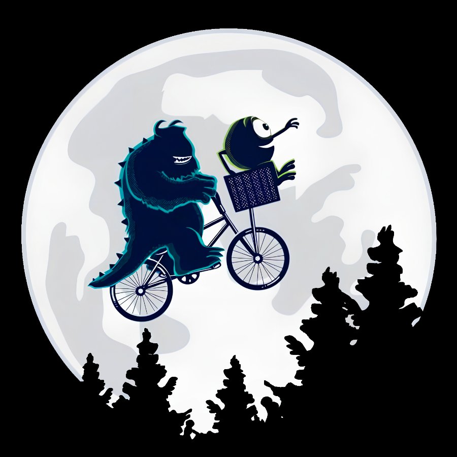 Ride Across The Moon Geek Cotton Sweatshirt