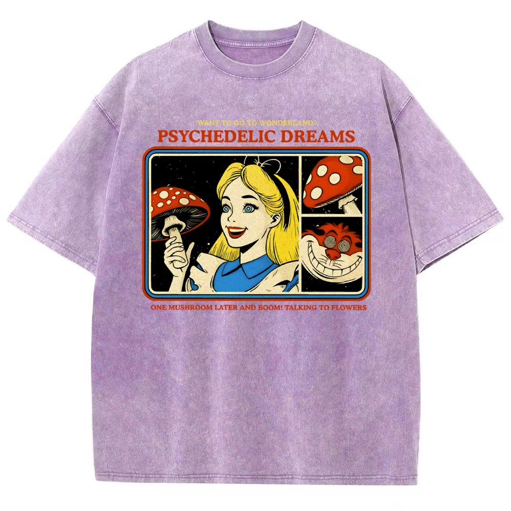Psychedelic Dreams Vintage Distressed T-shirt