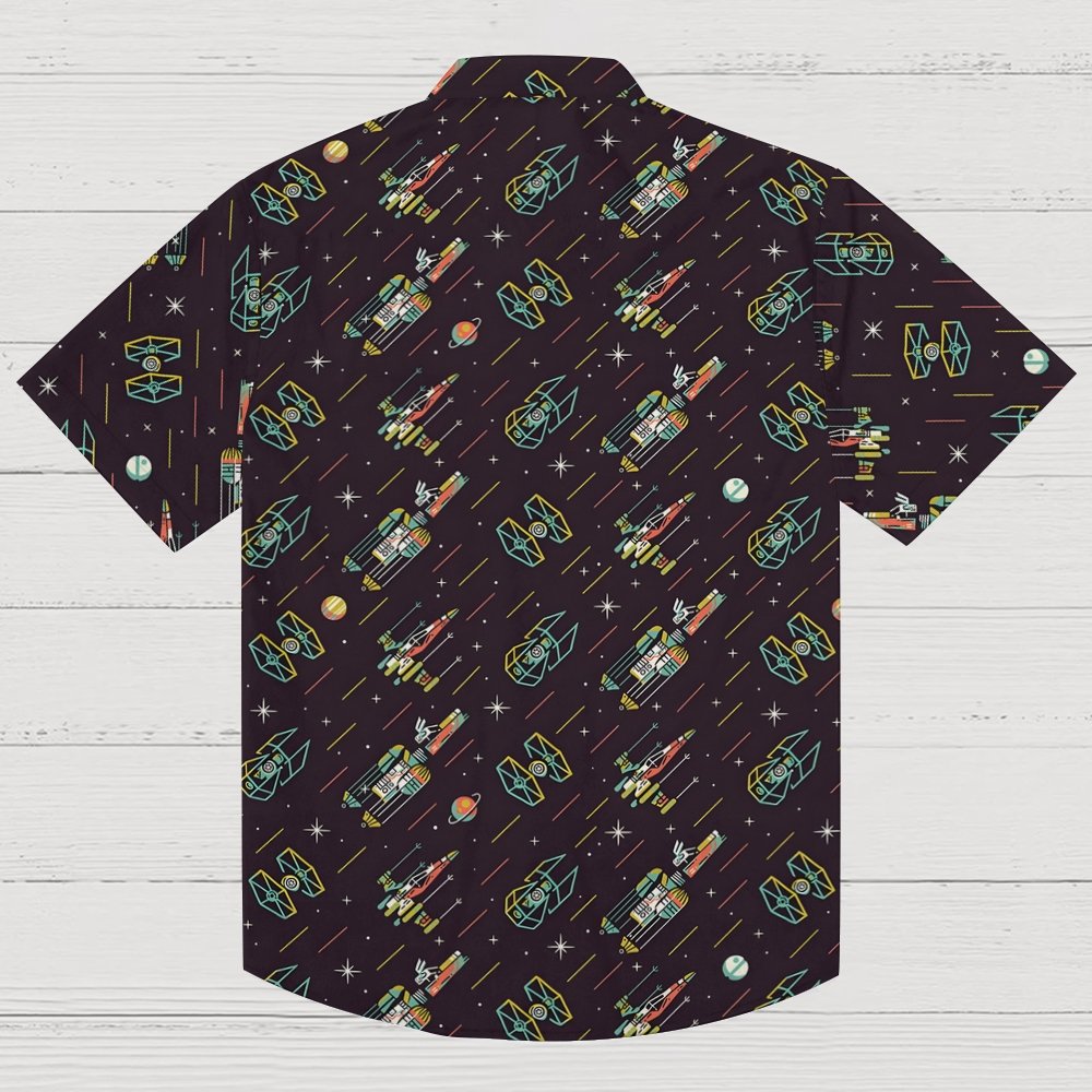Space spaceship Geek Hawaiian Shirt