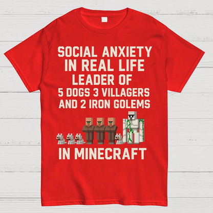 Social Fear In Reality, leader In Game Geek T-Shirt
