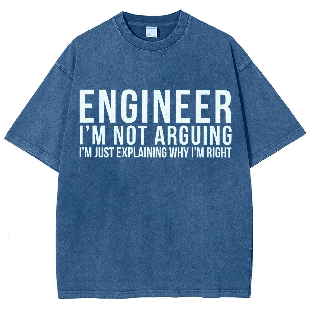Engineer I Am Not Arguing Vintage Distressed T-shirt