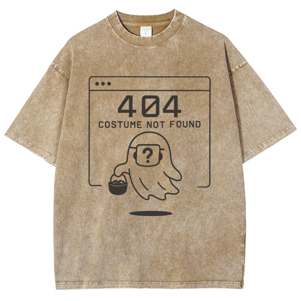 404 Costume Not Found  Funny Tech Halloween Vintage Distressed T-shirt