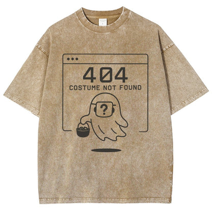 404 Costume Not Found  Funny Tech Halloween Vintage Distressed T-shirt